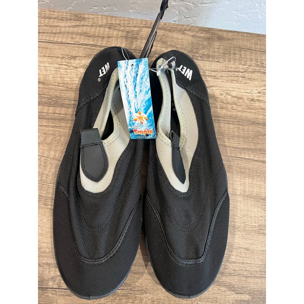 Unisex Size 11 Black Gray Aqua Water Shoes Quick Dry Beach Swim Surf